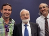Michael Laitman with Todd Goldfarb another member] at a meeting of the World Wisdom Council