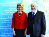Michael Laitman poses with UNESCO Director General Mrs. Irina Bokova in France.