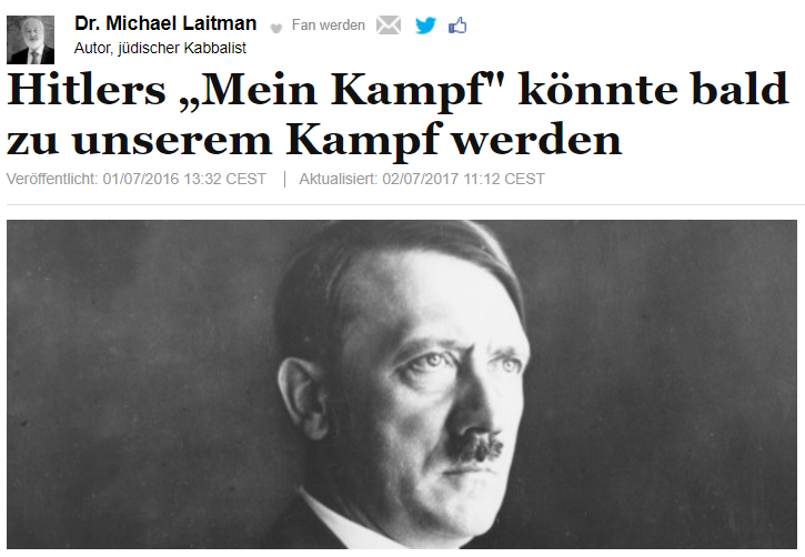 Hitlers Mein Kampf könnte bald zu unserem Kampf werden