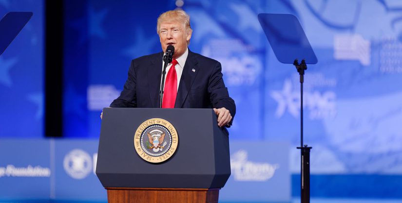 Presidente de los Estados Unidos Donald J. Trump en CPAC 2017 Crédito: Michael Vadon